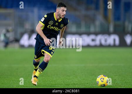 Mattia Sprocati von Parma Calcio 1913 während des Coppa Italia-Spiels zwischen SS Lazio und Parma Calcio 1913 im Stadio Olimpico, Rom, Italien, am 21. Januar 2021. (Foto von Giuseppe Maffia/NurPhoto) Stockfoto