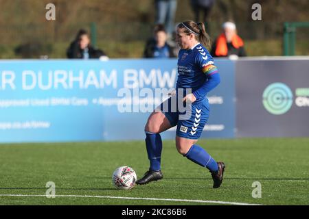 Sarah Wilson von Durham Women in Aktion während des FA Women's Championship Matches zwischen Durham Women und London Bees im Maiden Castle, Durham City, am Sonntag, 24.. Januar 2021. (Foto von Mark Fletcher/MI News/NurPhoto) Stockfoto