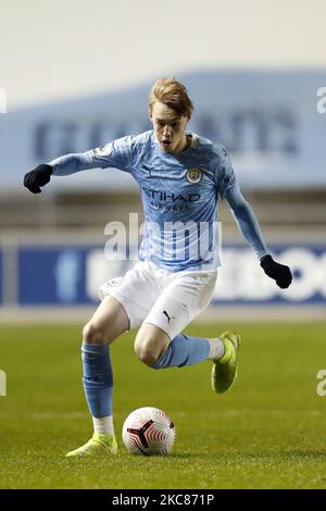 Manchester hat Cole Palmer während des Premier League 2-Spiels zwischen Manchester City und Blackburn Rovers am Montag, den 25.. Januar 2021, im Academy Stadium in Manchester. (Foto von Chris Donnelly/MI News/NurPhoto) Stockfoto