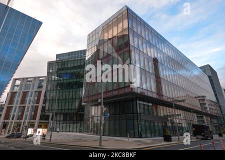 Der Hauptsitz von Facebook EMEA befindet sich am Grand Canal Square in den Dublin Docklands. Am Freitag, den 29. Januar 2021, in Dublin, Irland. (Foto von Artur Widak/NurPhoto) Stockfoto