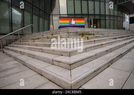 Der Hauptsitz von Facebook EMEA befindet sich am Grand Canal Square in den Dublin Docklands. Am Freitag, den 29. Januar 2021, in Dublin, Irland. (Foto von Artur Widak/NurPhoto) Stockfoto