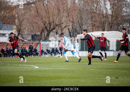 Christopher Attys von SPAL beim Primavera 1 Tim-Spiel zwischen AC Mailand U19 und SPAL U19 im Centro Sportivo Vismara am 30. Januar 2021 in Mailand, Italien (Foto: Alessandro Bremec/NurPhoto) Stockfoto