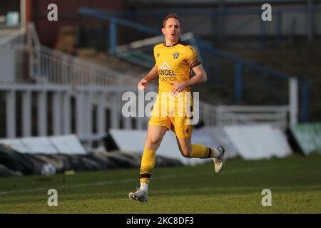 HARTLEPOOL, ENGLAND. JAN 30. Robert Milsom von Sutton United während des Vanarama National League-Spiels zwischen Hartlepool United und Sutton United am 30.. Januar 2021 im Victoria Park, Hartlepool, Englan. (Foto von Mark Fletcher/MI News/NurPhoto) Stockfoto