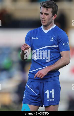 HARTLEPOOL, ENGLAND. JAN 30.:Rhys Oates of Hartlepool United beim Vanarama National League-Spiel zwischen Hartlepool United und Sutton United am 30.. Januar 2021 im Victoria Park, Hartlepool, England. (Foto von Mark Fletcher/MI News/NurPhoto) Stockfoto