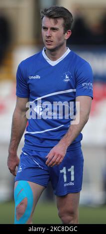 HARTLEPOOL, ENGLAND. JAN 30.:Rhys Oates of Hartlepool United beim Vanarama National League-Spiel zwischen Hartlepool United und Sutton United am 30.. Januar 2021 im Victoria Park, Hartlepool, England. (Foto von Mark Fletcher/MI News/NurPhoto) Stockfoto