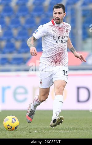 Alessio Romagnoli von AC Mailand während der Serie A Spiel zwischen Bologna FC und AC Mailand im Stadio Dall'Ara, Bologna, Italien am 30. Januar 2021. (Foto von Giuseppe Maffia/NurPhoto) Stockfoto