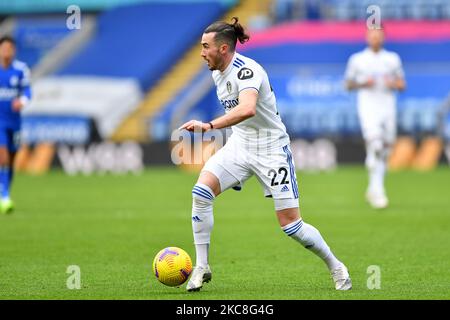 Jack Harrison von Leeds United in Aktion während des Premier League-Spiels zwischen Leicester City und Leeds United im King Power Stadium, Leicester, Englan am 31.. Januar 2021. (Foto von Jon Hobley/MI News/NurPhoto) Stockfoto