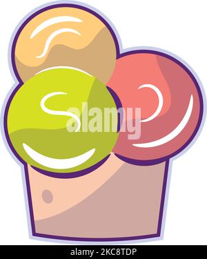 Isolierte farbige Eis Symbol Vektor Stock Vektor