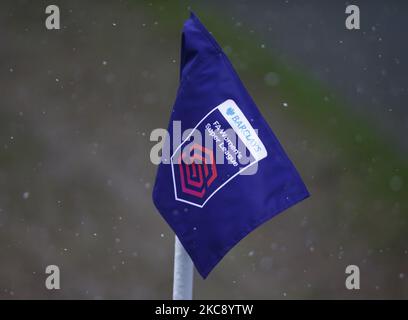 Cornor Flag während des Barclays FA Women's Super League-Spiels zwischen West Ham United Women und Bristol City am 07.. Februar 2021 im Chigwell Construction Stadium in Dagenham, England (Foto von Action Foto Sport/NurPhoto) Stockfoto