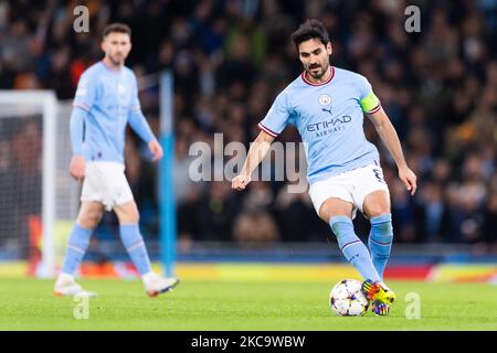 Manchester, Großbritannien. 2.. November 2022. Ilkay Gundogan von Manchester City im Einsatz während des UEFA Champions League Fußballspiels (Gruppe G - Matchday 6 of 6) zwischen Manchester City und dem FC Sevilla im Etihad Stadium in Manchester, England. (Will Palmer/SPP) Quelle: SPP Sport Press Foto. /Alamy Live News Stockfoto
