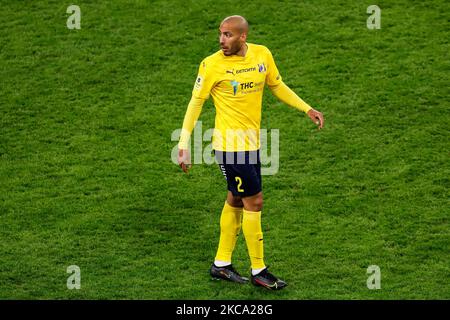 Haitam Aleesami aus Rostov während des Spiels der russischen Premier League zwischen dem FC Zenit Sankt Petersburg und dem FC Rostov Rostov am Don am 27. Februar 2021 in der Gazprom Arena in Sankt Petersburg, Russland. (Foto von Mike Kireev/NurPhoto) Stockfoto