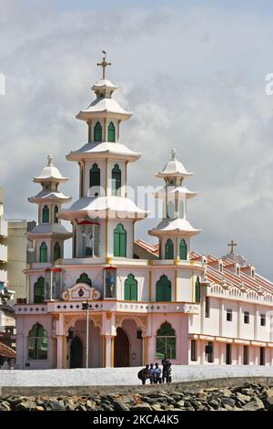 St. Rochus Kirche in Kanyakumari, Tamil Nadu, Indien. (Foto von Creative Touch Imaging Ltd./NurPhoto) Stockfoto