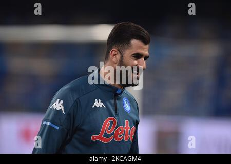 Elseid Hysaj von SSC Napoli während des Serie-A-Spiels zwischen SSC Napoli und dem FC Bologna Calcio im Stadio Diego Armando Maradona Neapel Italien am 7. März 2021. (Foto von Franco Romano/NurPhoto) Stockfoto