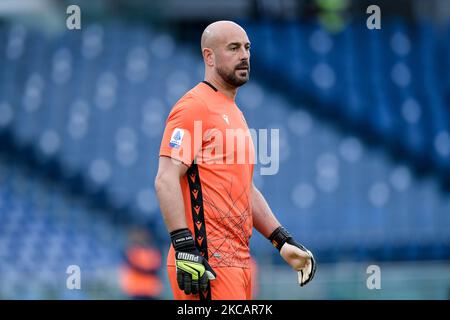 Pepe Reina von SS Lazio während der Serie Ein Spiel zwischen SS Lazio und FC Crotone im Stadio Olimpico, Rom, Italien am 12. März 2021. (Foto von Giuseppe Maffia/NurPhoto) Stockfoto