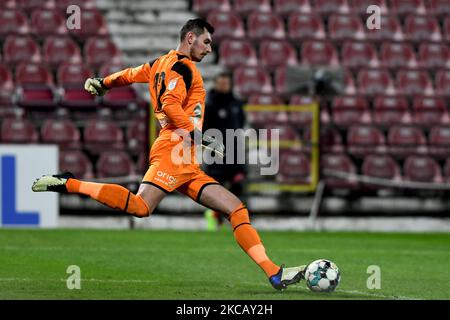 Laurentiu Branescu, Torhüter der Poli Iasi, im Einsatz bei CFR Cluj vs Poli Iasi, rumänische Liga 1, Dr. Constantin Radulescu Stadium, Cluj-Napoca, Rumänien, 14. März 2021 (Foto: Flaviu Buboi/NurPhoto) Stockfoto