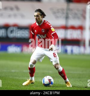 Charlton Athletic's Jake Forster-Caskey während der Sky Bet League One zwischen Charlton Athletic und Bristol Rovers im Valley, Woolwich am 16.. März 2021 (Foto by Action Foto Sport/NurPhoto) Stockfoto