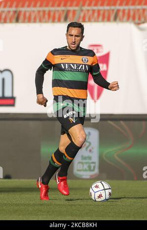 Cristian Molinaro vom FC Venezia in Aktion beim Spiel der Serie B zwischen AC Monza und dem FC Venezia im Stadio Brianteo am 20. März 2021 in Monza, Italien. (Foto von Giuseppe Cottini/NurPhoto) Stockfoto