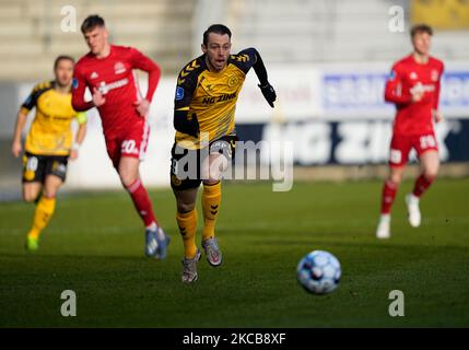 Louka Prip von AC Horsens während des Superliga-Spiels zwischen Horsens und Lyngby im Horsens-Stadion, Horsens, Dänemark, am 21. März 2021. (Foto von Ulrik Pedersen/NurPhoto) Stockfoto