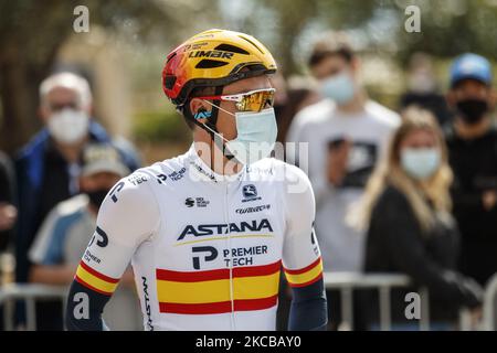 72 Luis Leon Sanchez aus Spanien von Astana - Premier Tech Portrait, während der 100. Volta Ciclista a Catalunya 2021, Etappe 1 von Calella nach Calella. Am 22. März 2021 in Calella, Spanien. (Foto von Xavier Bonilla/NurPhoto) Stockfoto