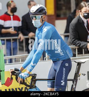 04 Carlos Verona aus Spanien vom Movistar Team Portrait, während der 100. Volta Ciclista a Catalunya 2021, Etappe 1 von Calella nach Calella. Am 22. März 2021 in Calella, Spanien. (Foto von Xavier Bonilla/NurPhoto) Stockfoto