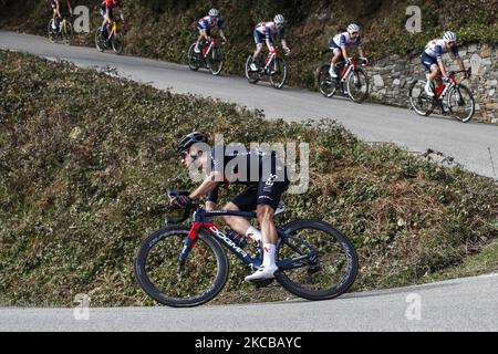 46 Jonathan Castroviejo aus Spanien von Ineos Grenadiers Aktion, während der 100. Volta Ciclista a Catalunya 2021, Etappe 1 von Calella nach Calella. Am 22. März 2021 in Calella, Spanien. (Foto von Xavier Bonilla/NurPhoto) Stockfoto