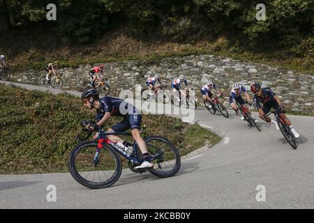 46 Jonathan Castroviejo aus Spanien von Ineos Grenadiers Aktion, während der 100. Volta Ciclista a Catalunya 2021, Etappe 1 von Calella nach Calella. Am 22. März 2021 in Calella, Spanien. (Foto von Xavier Bonilla/NurPhoto) Stockfoto