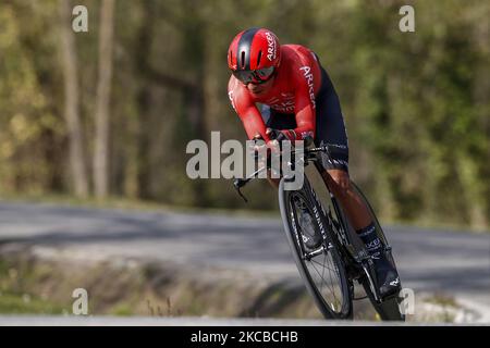 201 Nairo Quintana aus Kolumbien vom Team ARKEA - Samsic während des 100. Volta Ciclista a Catalunya 2021, Einzelzeitverhandlung der Etappe 2 von Banyoles nach Banyoles. Am 23. März 2021 in Banyoles, Spanien. (Foto von Xavier Bonilla/NurPhoto) Stockfoto