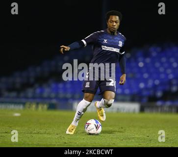 Ashley Nathaniel-George von Southend United während der Sky Bet League Two zwischen Southend United und Wallsall im Roots Hall Stadium, Southend, Großbritannien, am 23.. März 2021 (Foto by Action Foto Sport/NurPhoto) Stockfoto