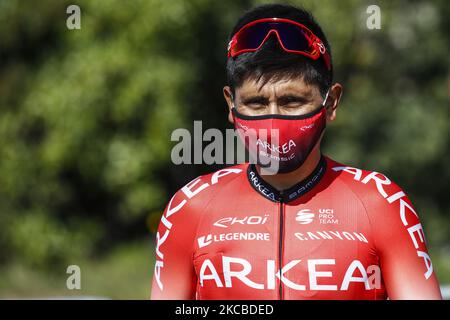 201 Nairo Quintana aus Kolumbien vom Team ARKEA - Samsic Portrait, während der 100. Volta Ciclista a Catalunya 2021, Etappe 3 vom Canal Olimpic de Barcelona bis Valter 2000. Am 24. März 2021 in Barcelona, Spanien. (Foto von Xavier Bonilla/NurPhoto) Stockfoto