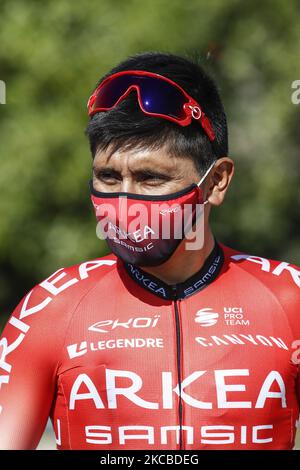 201 Nairo Quintana aus Kolumbien vom Team ARKEA - Samsic Portrait, während der 100. Volta Ciclista a Catalunya 2021, Etappe 3 vom Canal Olimpic de Barcelona bis Valter 2000. Am 24. März 2021 in Barcelona, Spanien. (Foto von Xavier Bonilla/NurPhoto) Stockfoto