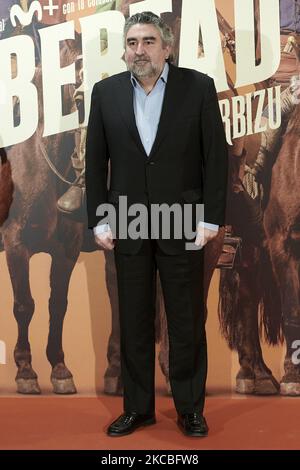 Jose Manuel Rodriguez Uribes (Kulturminister) nimmt an der „LIBERTAD“-Premiere im Proyecciones-Kino in Madrid, Spanien Teil (Foto: Carlos Dafonte/NurPhoto) Stockfoto