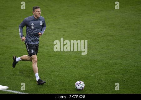 Spieler von Deutschland während eines Team-Deutschland-Trainings in der Arena Nationala am 27. März 2021 in Bukarest, Rumänien. (Foto von Alex Nicodim/NurPhoto) Stockfoto