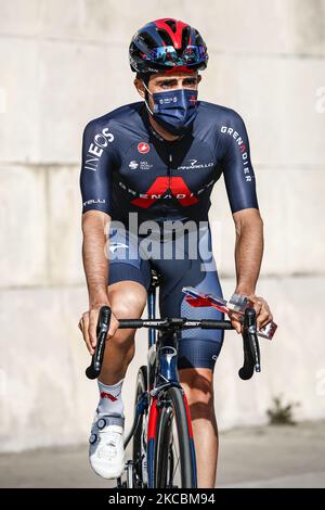 46 Jonathan Castroviejo aus Spanien von Ineos Grenadiers während der 100. Volta Ciclista a Catalunya 2021, Etappe 6 von Barcelona nach Barcelona. Am 28. März 2021 in Barcelona, Spanien. (Foto von Xavier Bonilla/NurPhoto) Stockfoto