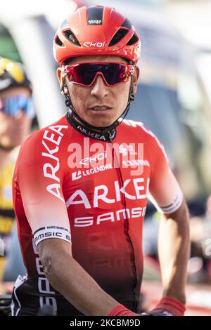 201 Nairo Quintana aus Kolumbien vom Team ARKEA - Samsic während der 100. Volta Ciclista a Catalunya 2021, Etappe 6 von Barcelona nach Barcelona. Am 28. März 2021 in Barcelona, Spanien. (Foto von Xavier Bonilla/NurPhoto) Stockfoto