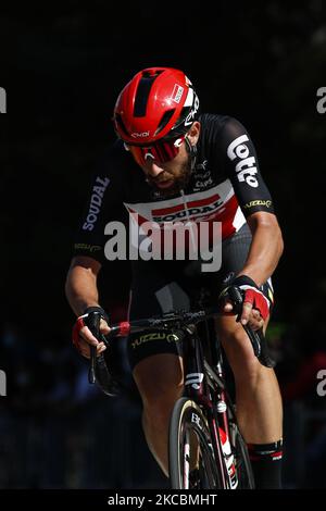 142 Thomas De Gendt aus Belgien von Lotto Soudal während der 100. Volta Ciclista a Catalunya 2021, Etappe 7 von Barcelona nach Barcelona. Am 28. März 2021 in Barcelona, Spanien. (Foto von Xavier Bonilla/NurPhoto) Stockfoto