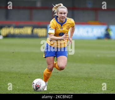 Izzy Christiansen von den Everton Ladies beim Barclays FA Women Super League-Spiel zwischen Brighton und Hove Albion Women und Everton Women im People's Pension Stadium am 28. März 2021 in Crawley, England (Foto von Action Foto Sport/NurPhoto) Stockfoto