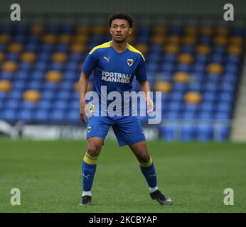 src77 während des FA Youth Cup vierte Runde zwischen AFC Wimbledon und Tottenham Hotspur am Plough Lane Ground am 31.. März 2021 in Wimbledon, England. (Foto von Action Foto Sport/NurPhoto) Stockfoto