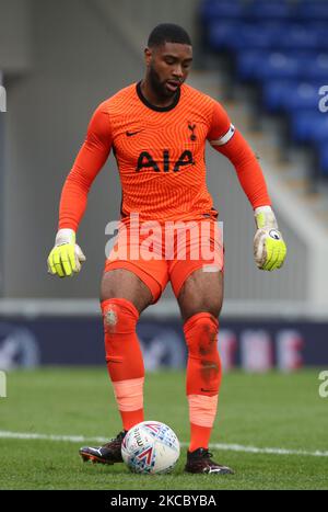 Thimothee Lo-Tutala von Tottenham Hotspur unter 18s während FA Youth Cup vierte Runde richtig zwischen AFC Wimbledon und Tottenham Hotspur auf Plough Lane Boden am 31.. März 2021 in Wimbledon, England. (Foto von Action Foto Sport/NurPhoto) Stockfoto