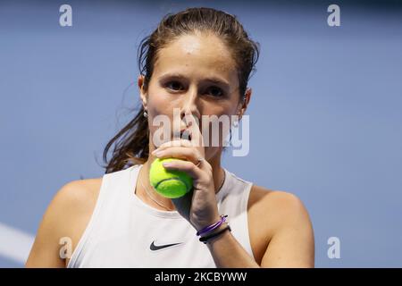 Daria Kasatkina aus Russland während ihres Halbfinalmatches der WTA St. Petersburg Ladies Trophy 2021 gegen Svetlana Kuznetsova aus Russland am 20. März 2021 in der Sibur Arena in Sankt Petersburg, Russland. (Foto von Mike Kireev/NurPhoto) Stockfoto