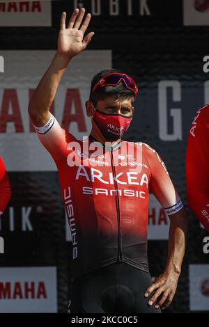 201 Nairo Quintana aus Kolumbien vom Team ARKEA - Samsic Portrait, während der 100. Volta Ciclista a Catalunya 2021, Etappe 3 vom Canal Olimpic de Barcelona bis Valter 2000. Am 24. März 2021 in Barcelona, Spanien. (Foto von Xavier Bonilla/NurPhoto) Stockfoto