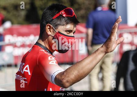 201 Nairo Quintana aus Kolumbien vom Team ARKEA - Samsic Portrait, während der 100. Volta Ciclista a Catalunya 2021, Etappe 3 vom Canal Olimpic de Barcelona bis Valter 2000. Am 24. März 2021 in Barcelona, Spanien. (Foto von Xavier Bonilla/NurPhoto) Stockfoto