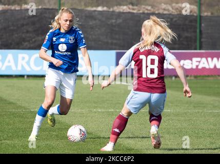 Claire Emslie von den Everton Ladies während der Barclays FA Women's Super League zwischen Everton Women und Aston Villa Women am 04.. April 2021 im Walton Hall Park Stadium, Liverpool, Großbritannien (Foto von Action Foto Sport/NurPhoto) Stockfoto