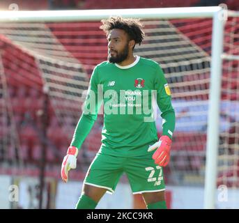 Lawrence Vigoroux von Leyton Orient während der Sky Bet League zwei zwischen Leyton Orient und Walsall im Brisbane Road Stadium, Southend, Großbritannien, am 03.. April 2021 (Foto by Action Foto Sport/NurPhoto) Stockfoto