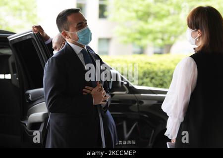 Der italienische Außenminister Luigi Di Maio trifft sich heute am 12. April 2021 im US-Außenministerium in Washington DC, USA, zu einem Treffen mit Außenminister Antony Blinken. (Foto von Lenin Nolly/NurPhoto) Stockfoto