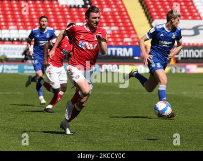 Charlton Athletic's Alex Gilbey während der Sky Bet League One zwischen Charlton Athletic und Ipswich Town am 17.. April 2021 im Valley, Woolwich, England. (Foto von Action Foto Sport/NurPhoto) Stockfoto