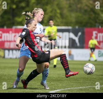 Deborah Salvatori Rinaldi vom AC Mailand in Aktion während der Women Serie Ein Spiel zwischen AC Mailand und SSC Napoli im Centro Sportivo Vismara am 18. April 2021 in Mailand, Italien. (Foto von Giuseppe Cottini/NurPhoto) Stockfoto