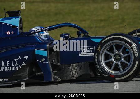 16 Roy Nissany aus Israel von DAMS, Aktion am ersten Tag des FIA Formel 2 Testens auf dem Circuit de Barcelona - Catalunya am 23. April 2021 in Montmelo, Spanien. (Foto von Xavier Bonilla/NurPhoto) Stockfoto