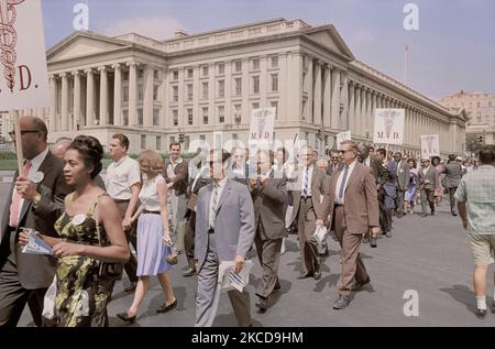 Demonstranten mit medizinischen Komitee für Menschenrechte auf dem Marsch auf Washington, 1963. Stockfoto