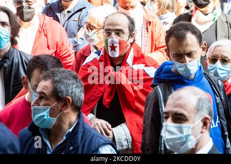 Feierlichkeiten zum Befreiungstag der nazifaschistischen Kräfte während des Zweiten Weltkriegs in Mailand, Italien, April 25 2021. (Foto von Mairo Cinquetti/NurPhoto) Stockfoto