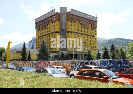 HolidayInn Hotel in Sarajevo, Bosnien und Herzegowina am 14. Juli 2015. (Foto von Jakub Porzycki/NurPhoto) Stockfoto